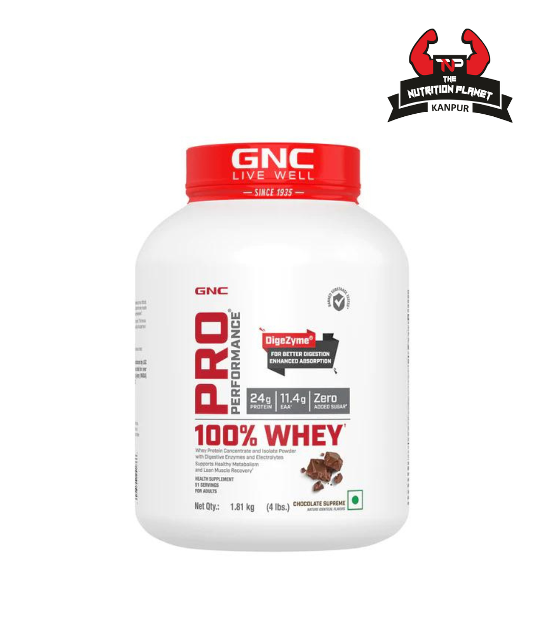 GNC Pro Performance 100% Whey Protein - 4.4 lbs, 2 kg  with Official Authentic  Tag